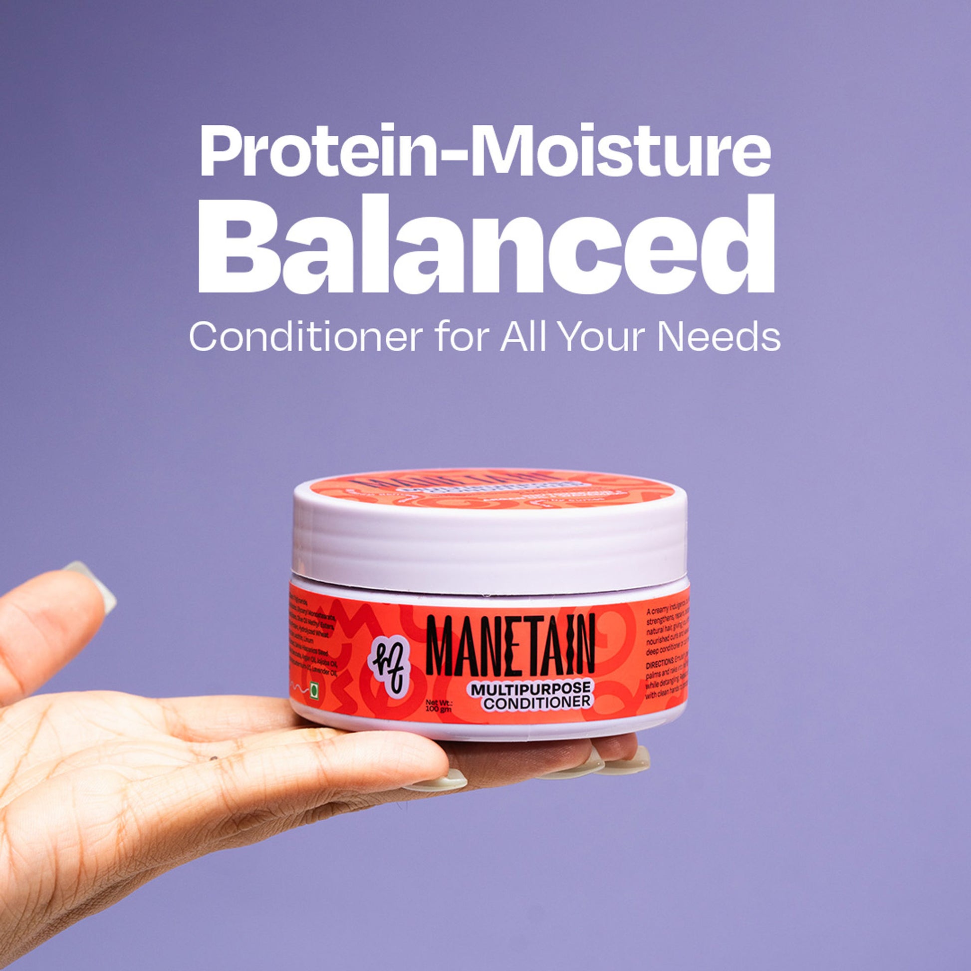 Manetain Multipurpose Hair Conditioner For Curly, Wavy & Frizzy Hair - No Sulphates
