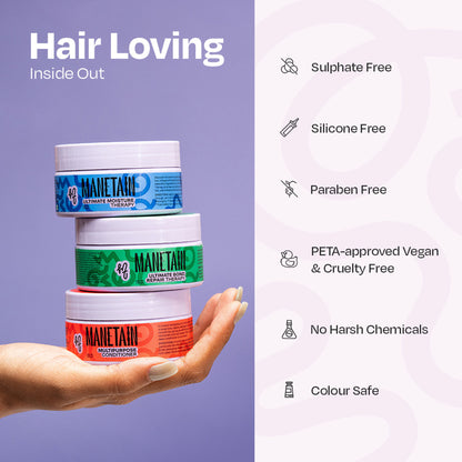 Manetain Multipurpose Hair Conditioner For Curly, Wavy & Frizzy Hair - No Sulphates