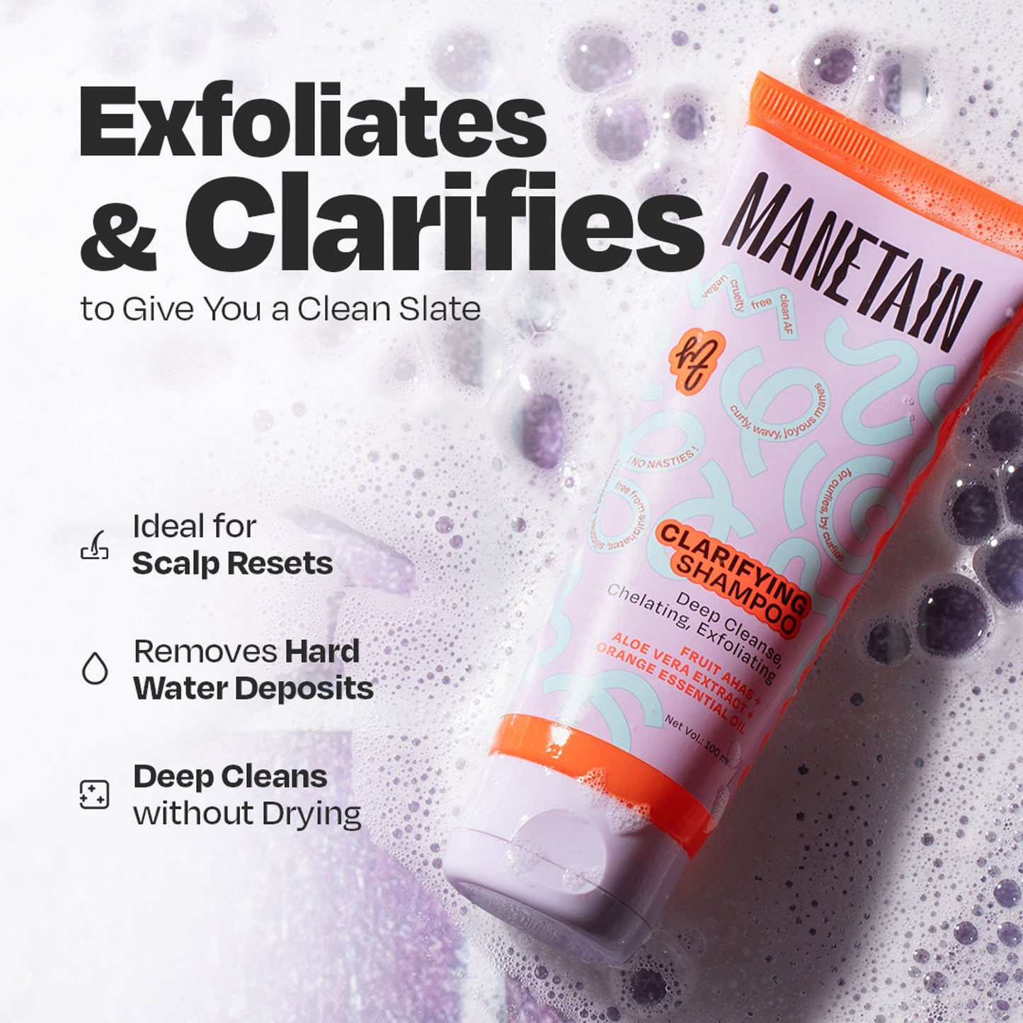 Manetain Clarifying Shampoo - Sulphate & Paraben Free Safe For All Hair Types