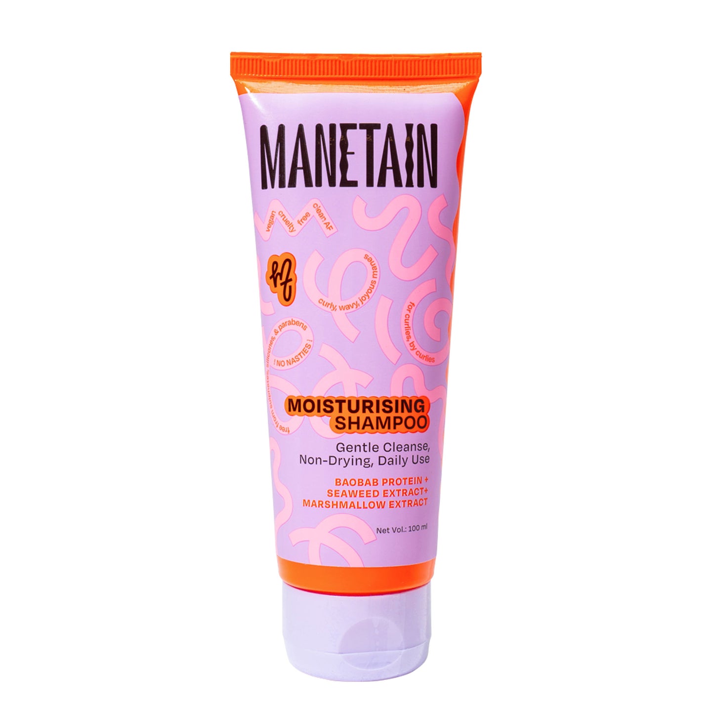 Manetain Moisturising Shampoo For Curly Hair - Gentle Cleanser For Soft &Defined Curls - CG Friendly