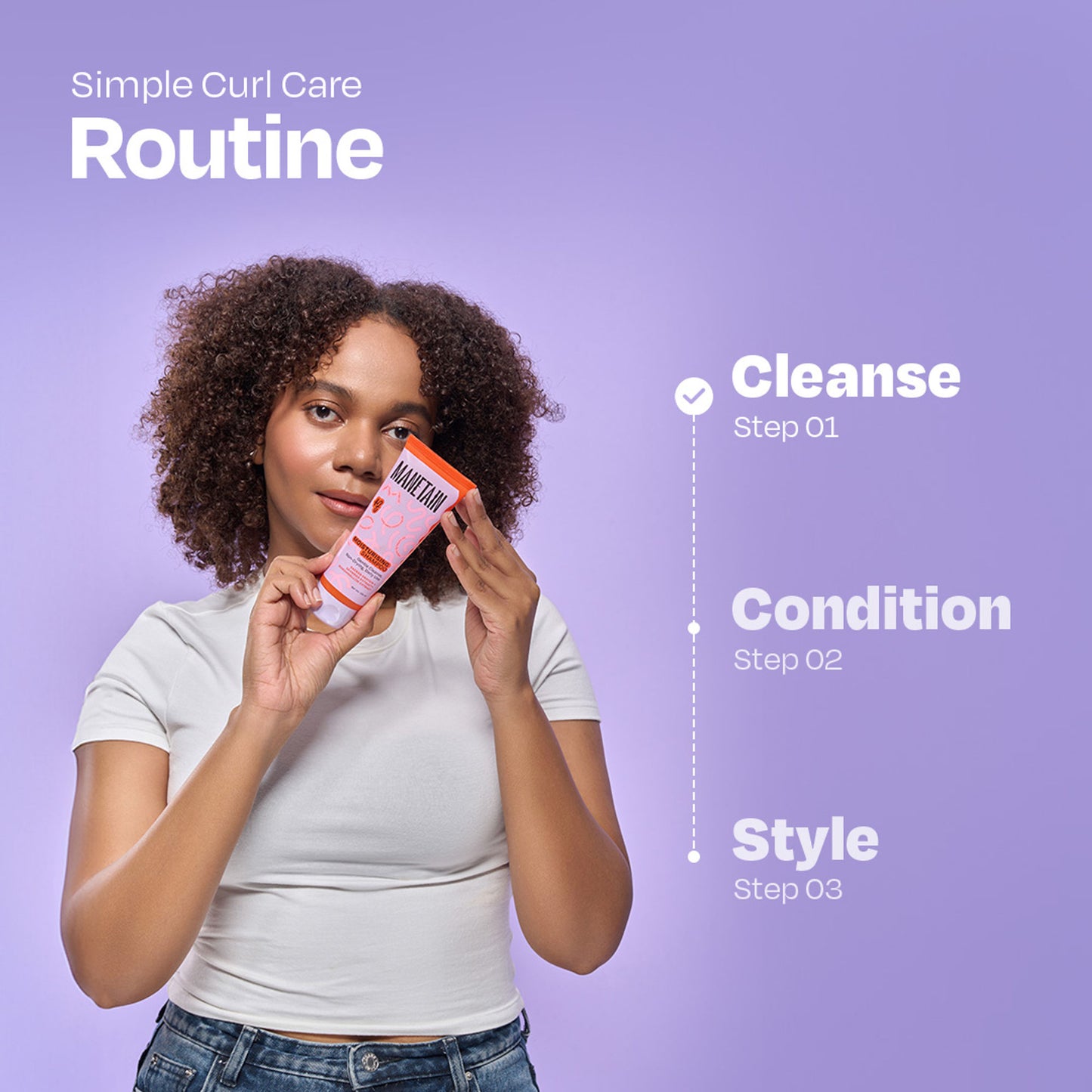 Manetain Moisturising Shampoo For Curly Hair - Gentle Cleanser For Soft &Defined Curls - CG Friendly