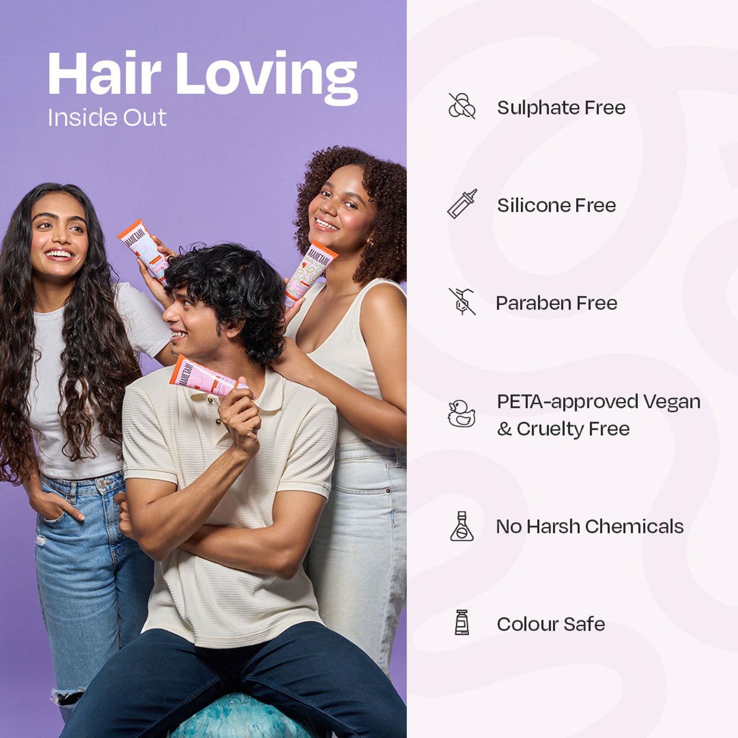 Manetain Moisturising Shampoo For Curly Hair - Gentle Cleanser For Soft &Defined Curls - CG Friendly