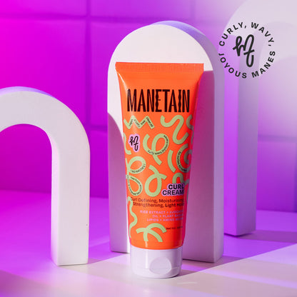 Manetain Curl Cream For Curly & Wavy Hair - Hydrating, Frizz Control, Curl Definition & Soft