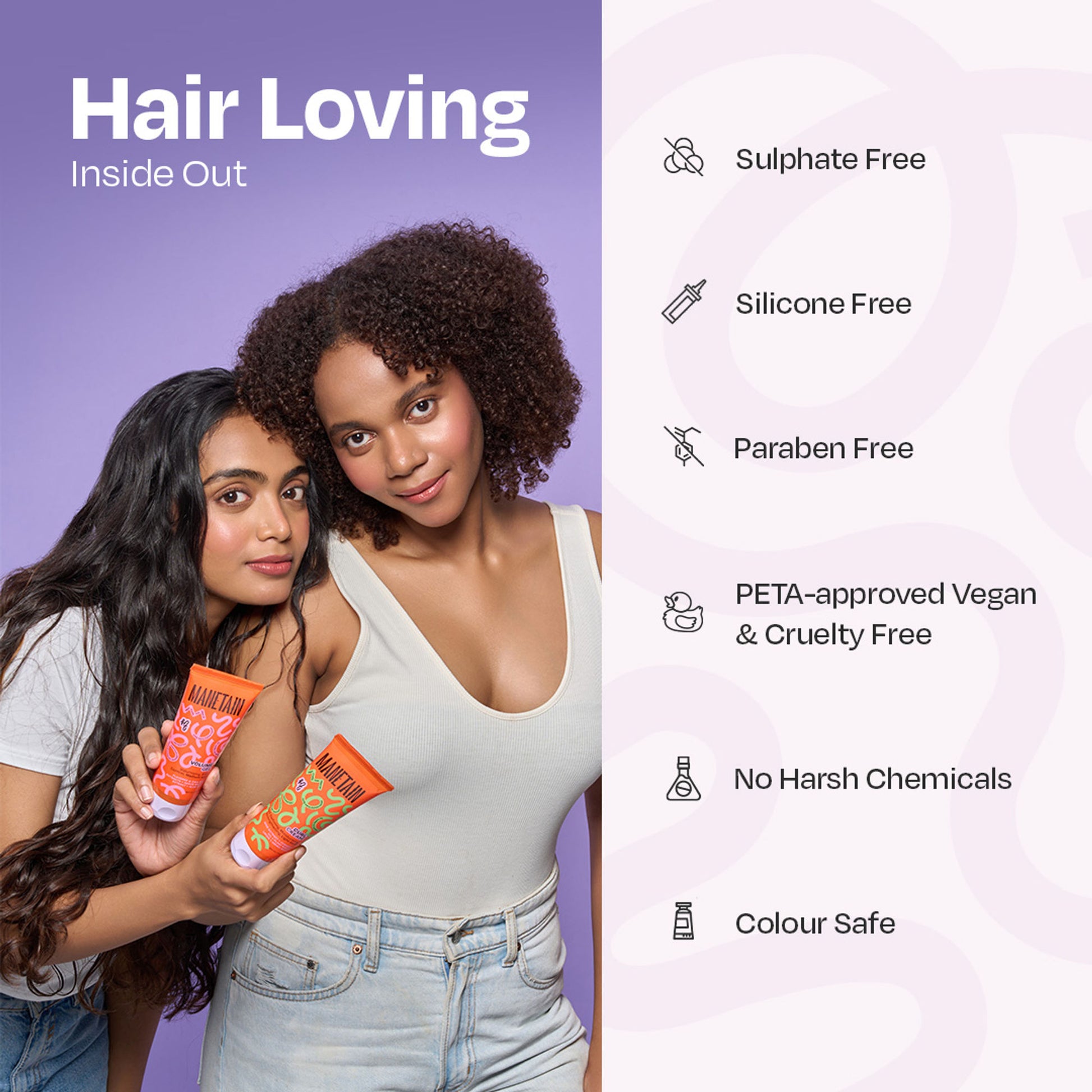Manetain Curl Cream For Curly & Wavy Hair - Hydrating, Frizz Control, Curl Definition & Soft