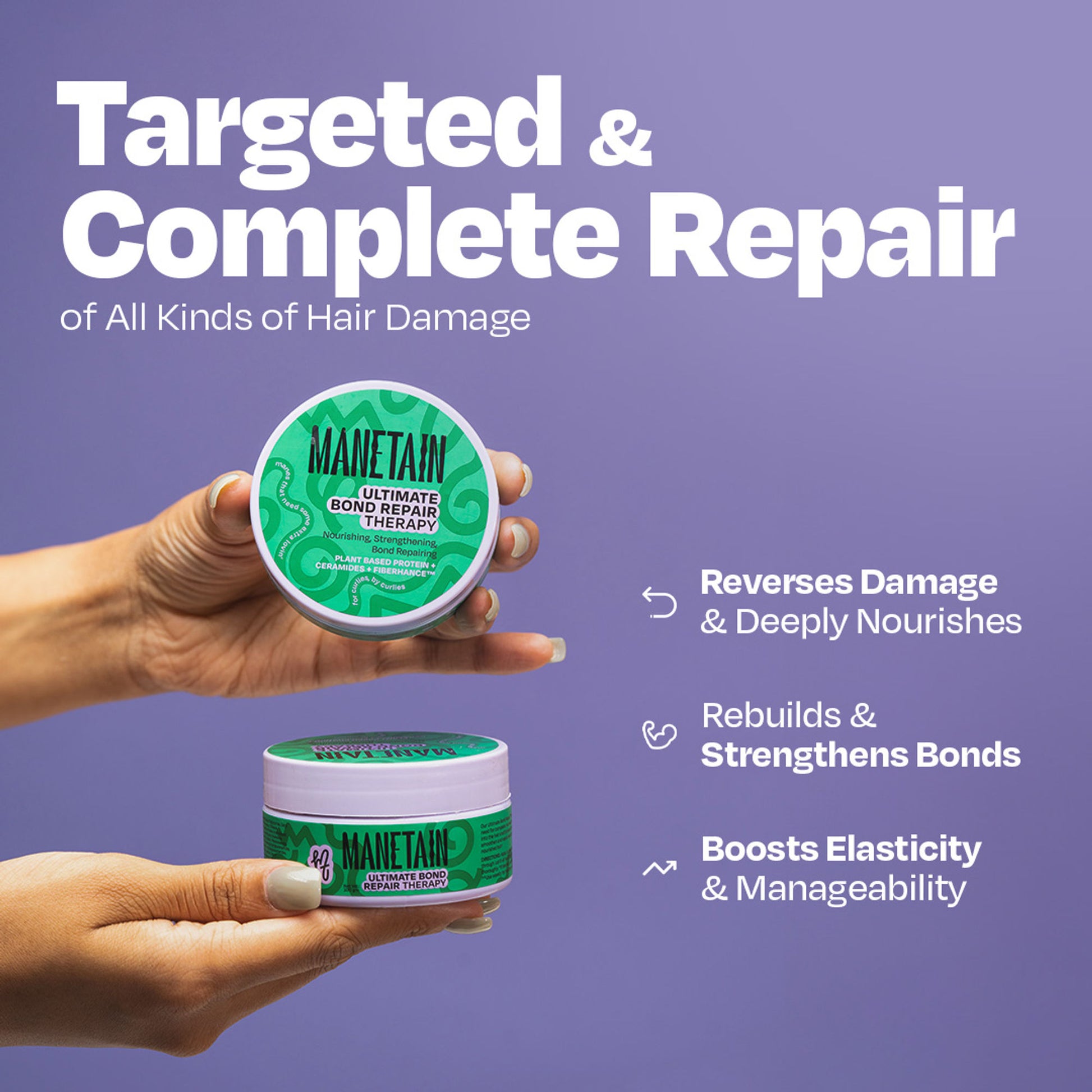 Manetain Ultimate Bond Repair Therapy - Hydrates, Strengthens & Restores Damaged Hair