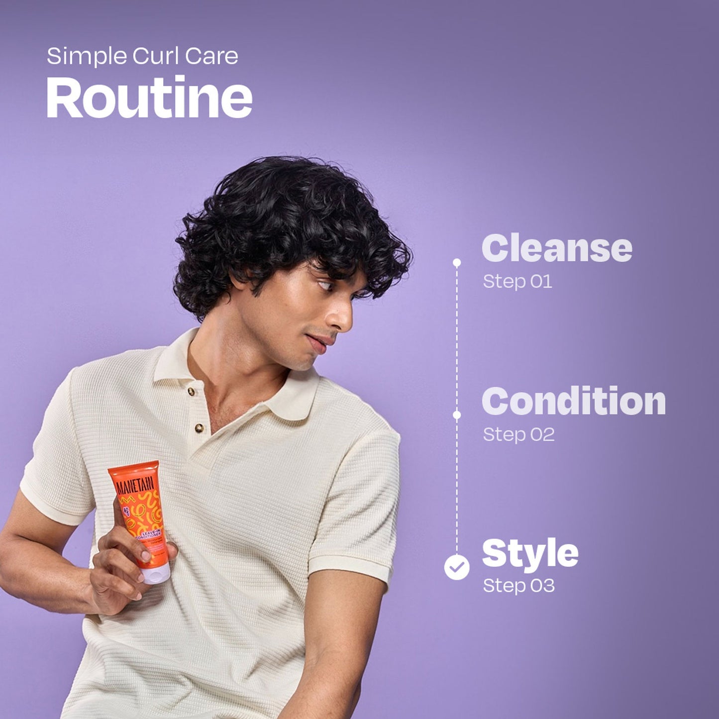 Manetain Leave-In Conditioner For Curly Hair - Lightweight, Moisturizing & Curl-Enhancing