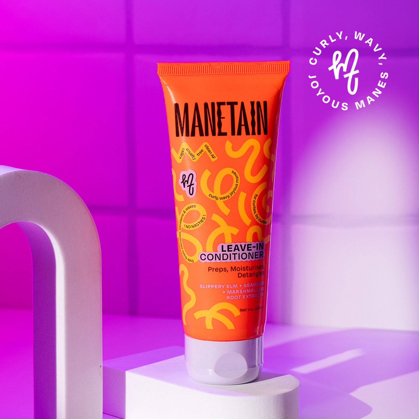 Manetain Leave-In Conditioner For Curly Hair - Lightweight, Moisturizing & Curl-Enhancing