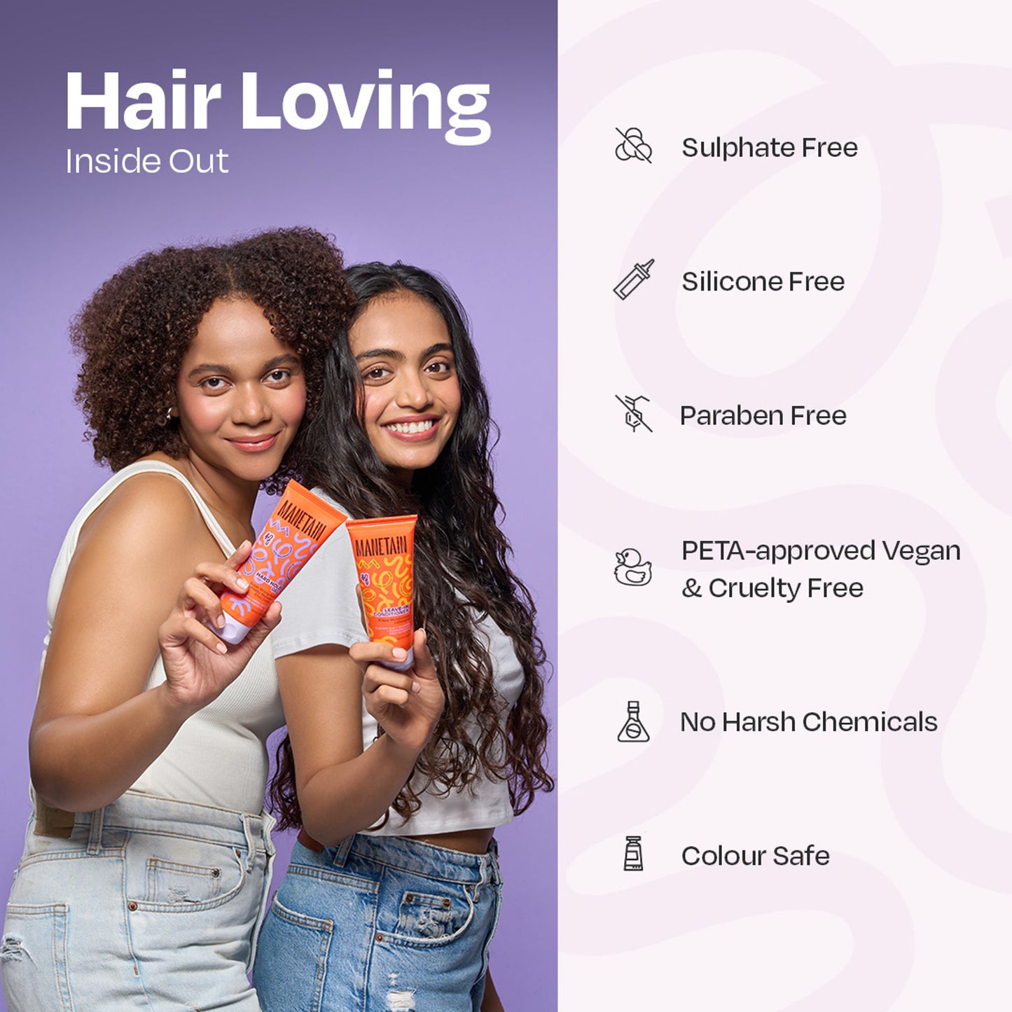 Manetain Leave-In Conditioner For Curly Hair - Lightweight, Moisturizing & Curl-Enhancing