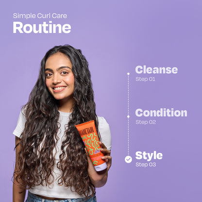 Manetain Curl Cream For Curly & Wavy Hair - Hydrating, Frizz Control, Curl Definition & Soft