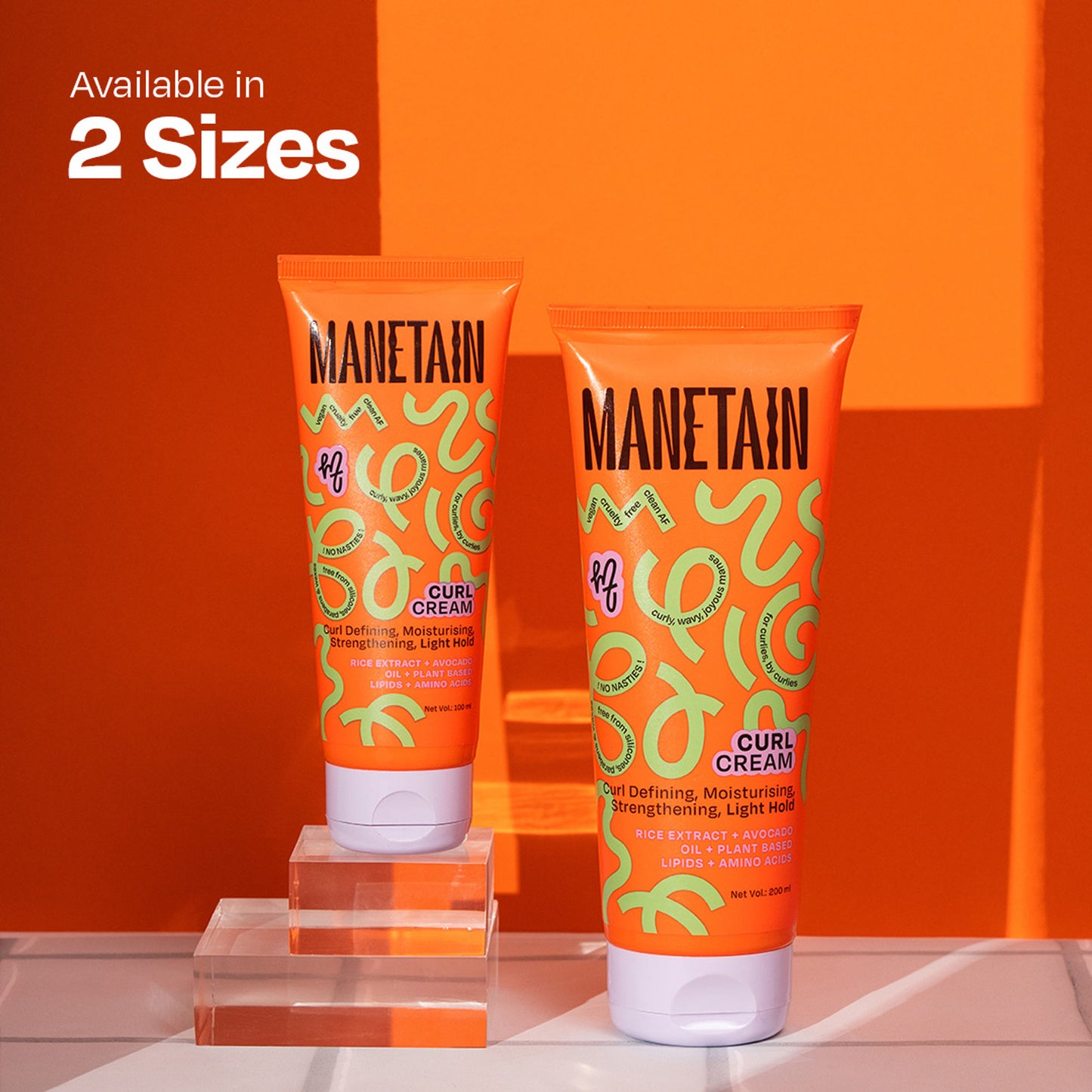 Manetain Curl Cream For Curly & Wavy Hair - Hydrating, Frizz Control, Curl Definition & Soft
