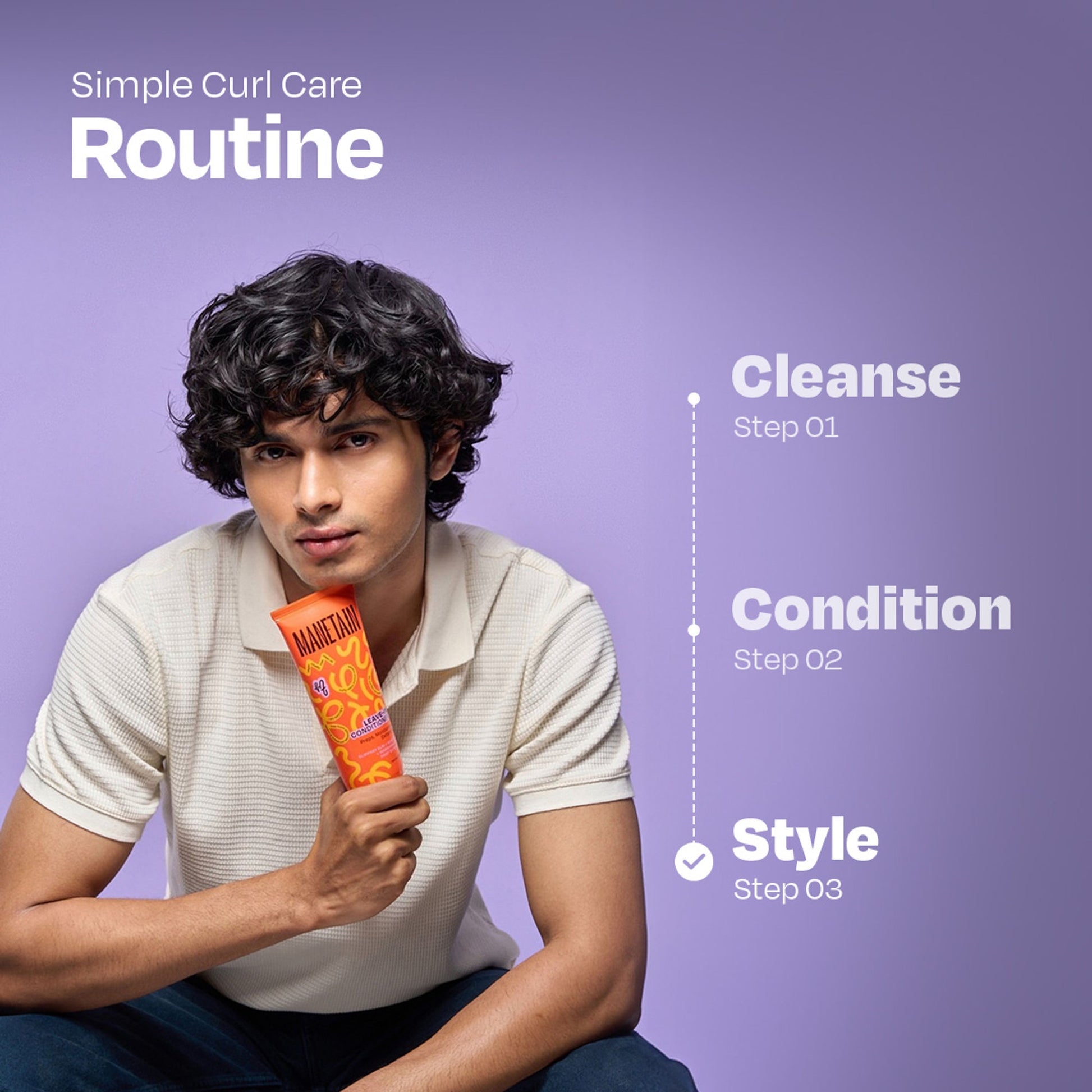 Manetain Leave-In Conditioner For Curly Hair - Lightweight, Moisturizing & Curl-Enhancing