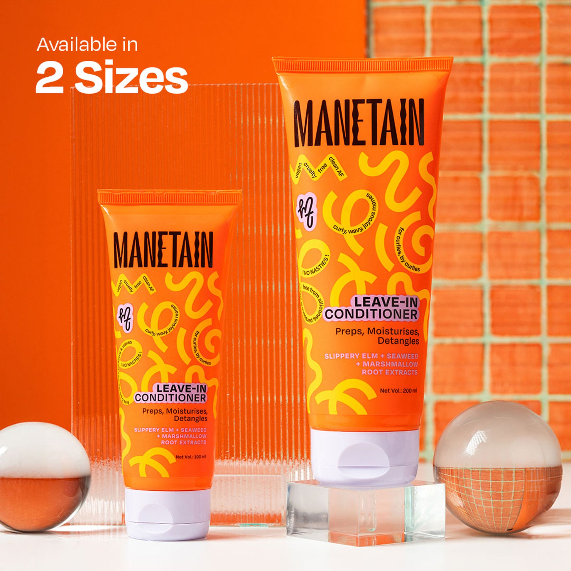 Manetain Leave-In Conditioner For Curly Hair - Lightweight, Moisturizing & Curl-Enhancing