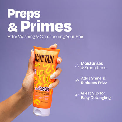 Manetain Leave-In Conditioner For Curly Hair - Lightweight, Moisturizing & Curl-Enhancing