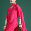 Dhiyona IE Embroidered Zari Liva Kurta With Trousers & Dupatta