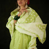 Dhiyona IE Women Woven Design Ethnic Motifs Regular Kurta with Trousers & With Dupatta