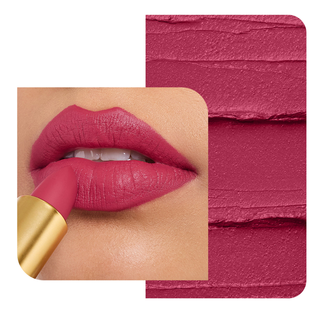LoveChild Masaba Luxe-matte lipstick in Tickle Me Pink, showing a vibrant pink lipstick tube with the product label.