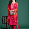 Dhiyona IE Ethnic Motifs Embroidered Zari Kurta with Trousers & With Dupatta