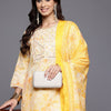 Indyancart VA Women'sPaisley Printed Sequinned Kurta With Trousers & Dupatta