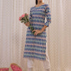 Dhiyona IE Geometric Printed Straight Pure Cotton Kurta