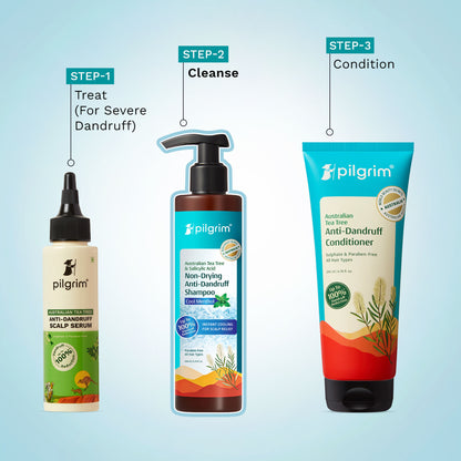 Pilgrim Australian Tea Tree & Salicylic Acid Cool Menthol Non-Drying Anti-Dandruff Shampoo