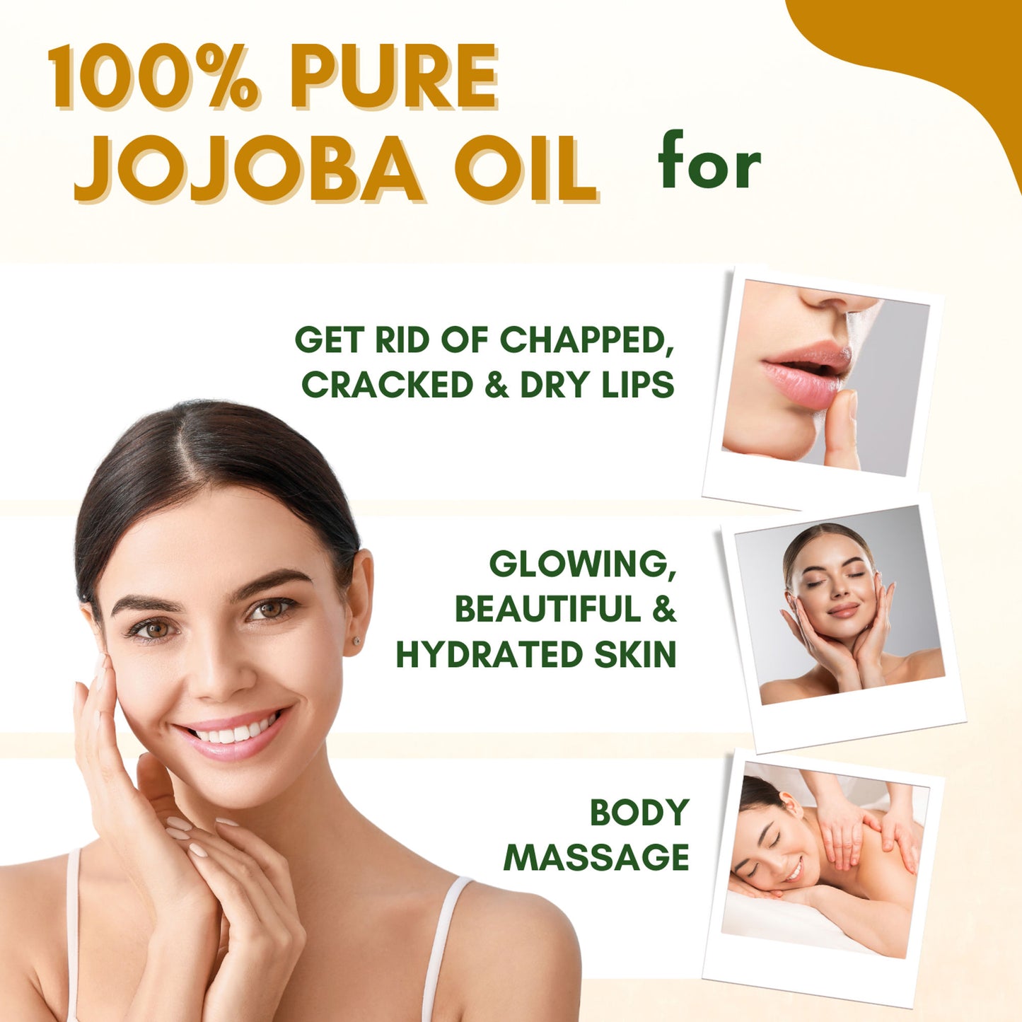 Mystiq Living Jojoba Oil for Hair, Face, Skin & Body, Cold Pressed and Organic