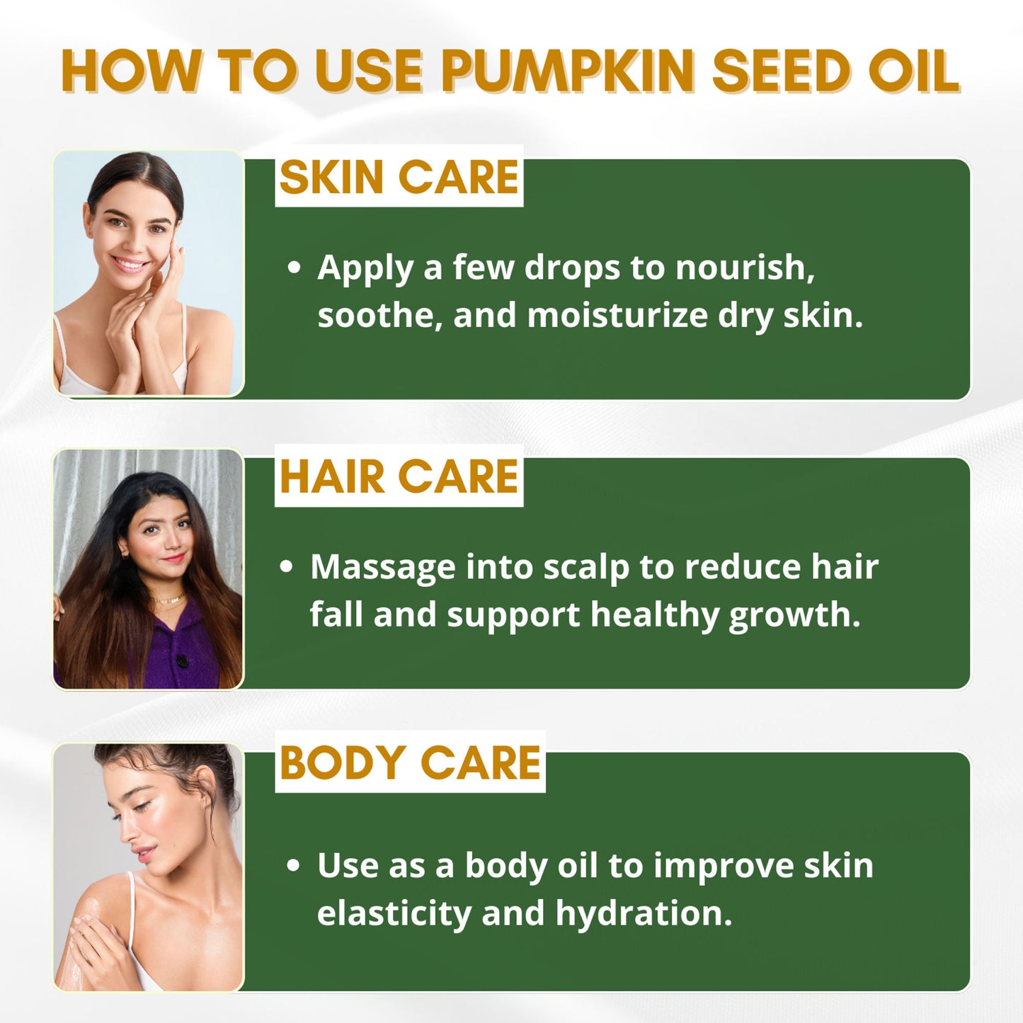 Mystiq Living Pumpkin Seed Oil For Hair Growth, 100% Pure Cold Pressed Oil for Hair, Face & Skin