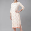 Dhiyona IE Women Off White Ethnic Motifs Printed Kurta