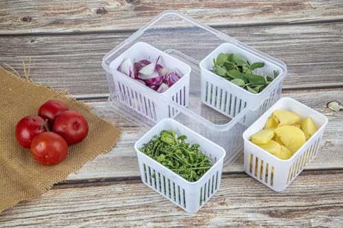HomeWiz Fridge Storage Containers 2000ml 4-Grid