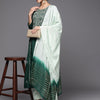 Dhiyona VA Women's Green Embroidered Gotta Patti Pure Cotton Kurta with Trousers & Dupatta