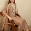 Dhiyona IE Floral Embroidered Thread Work Straight Kurta With Trousers & Dupatta