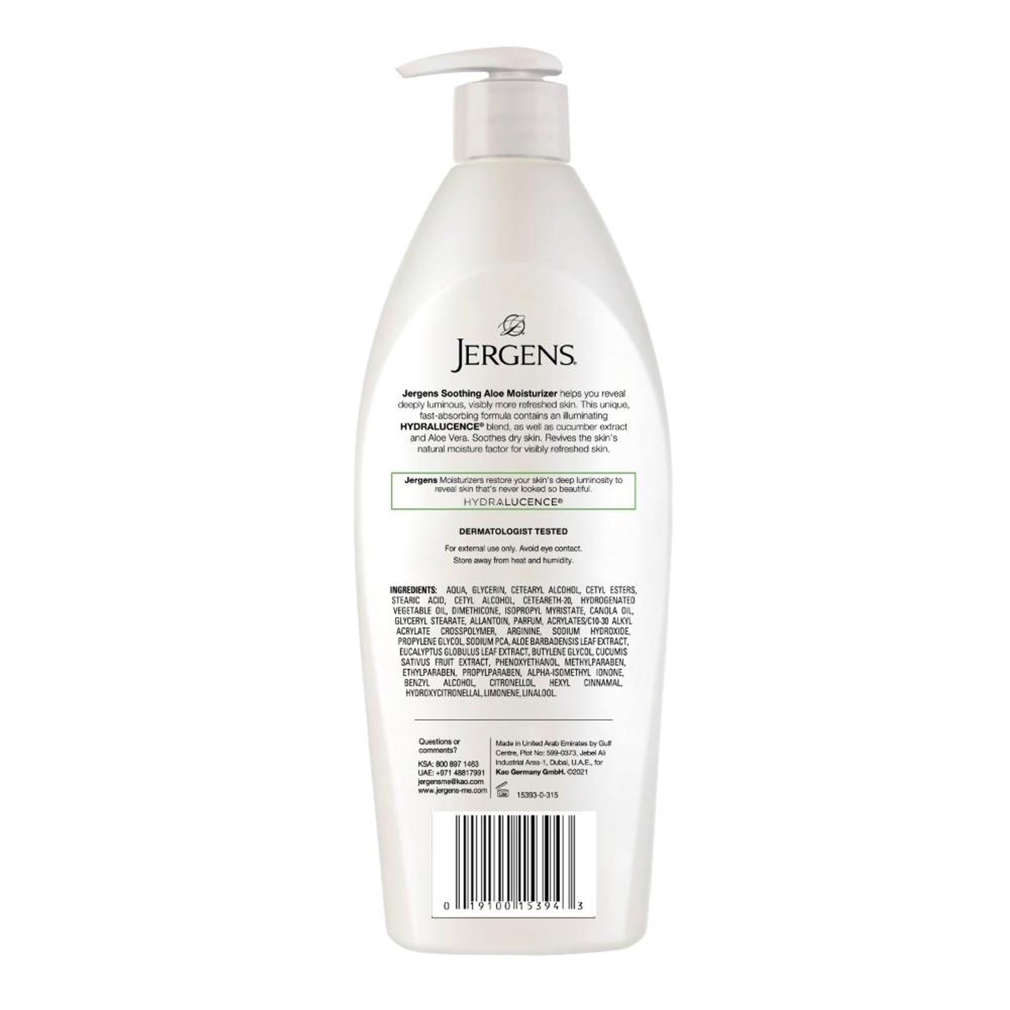 Jergens Soothing Aloe Refreshing Moisturizer