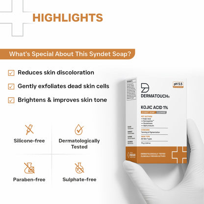 Dermatouch Kojic Acid 1% Soap With Glutathione - Pack Of 2
