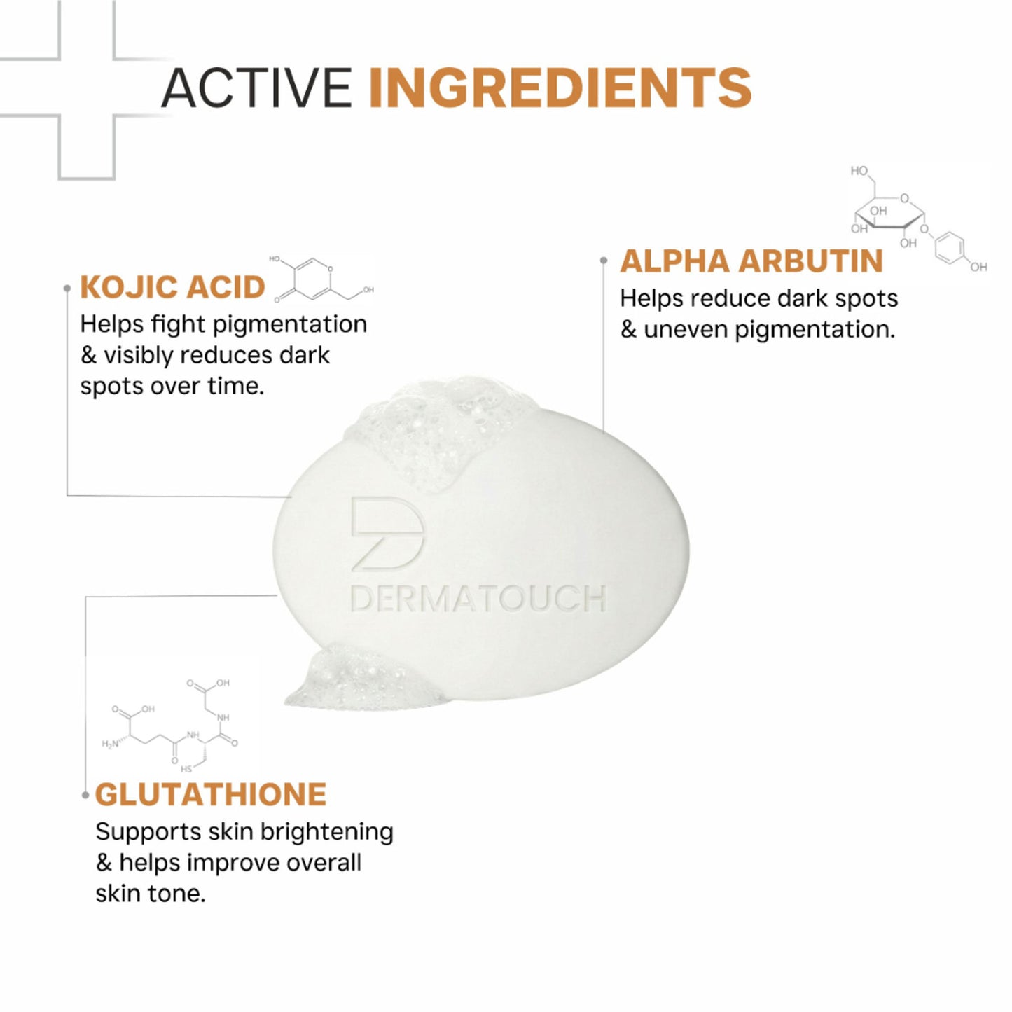 Dermatouch Kojic Acid 1% Soap With Glutathione - Pack Of 3