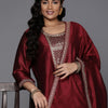 Dhiyona IE Women Floral Embroidered Regular Sequinned Kurta with Trousers & With Dupatta