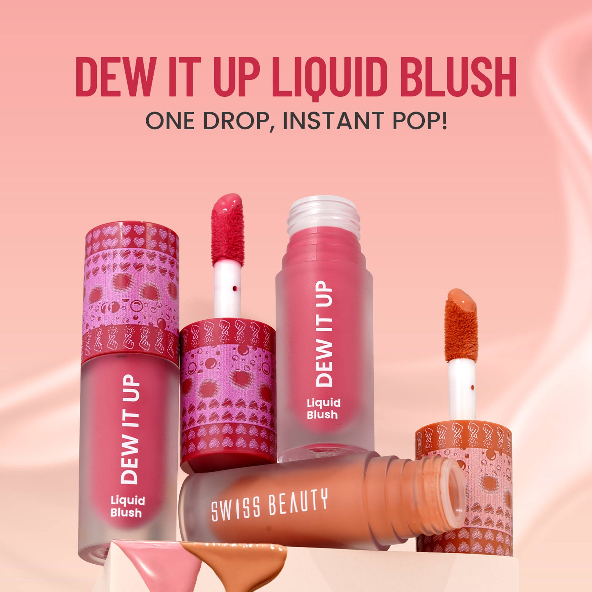 Swiss Beauty Dew It Up Liquid Blush - 3 Dusty Pink