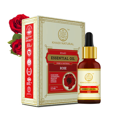 Khadi Natural Rose Essential Oil for to Restore Balance and Bring Calm Vibes