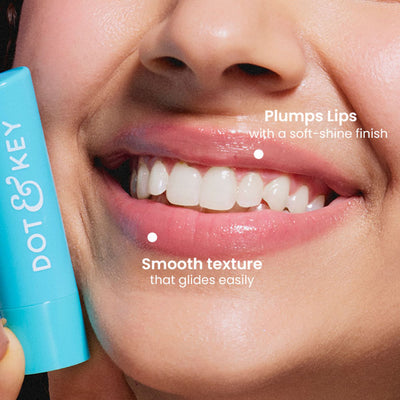 Dot & Key Barrier Repair Hydrating Lip Balm SPF 50 With Ceramides & Peptides Strawberry Red - Blueberry