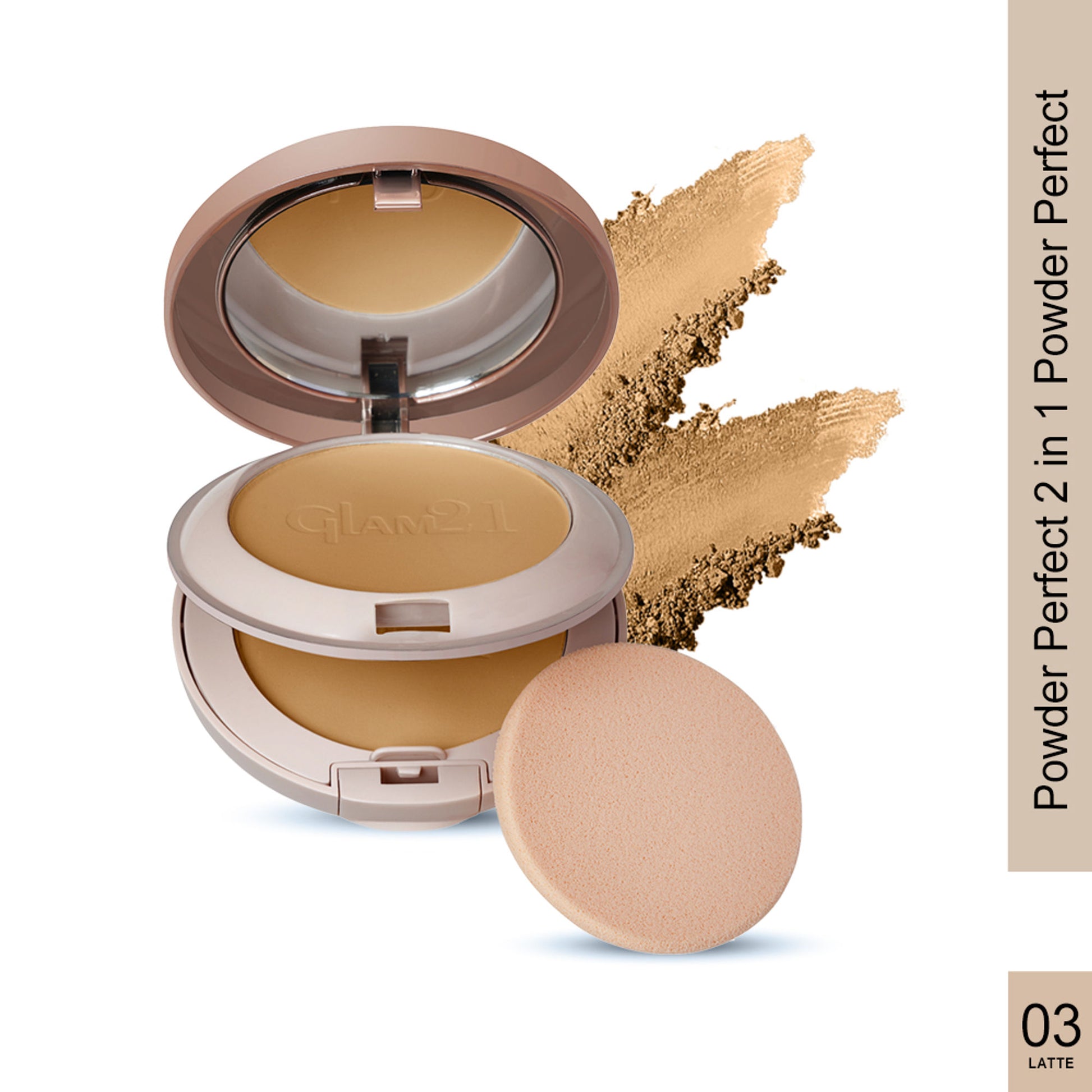 GLAM21 Powder Perfect Compact - Latte