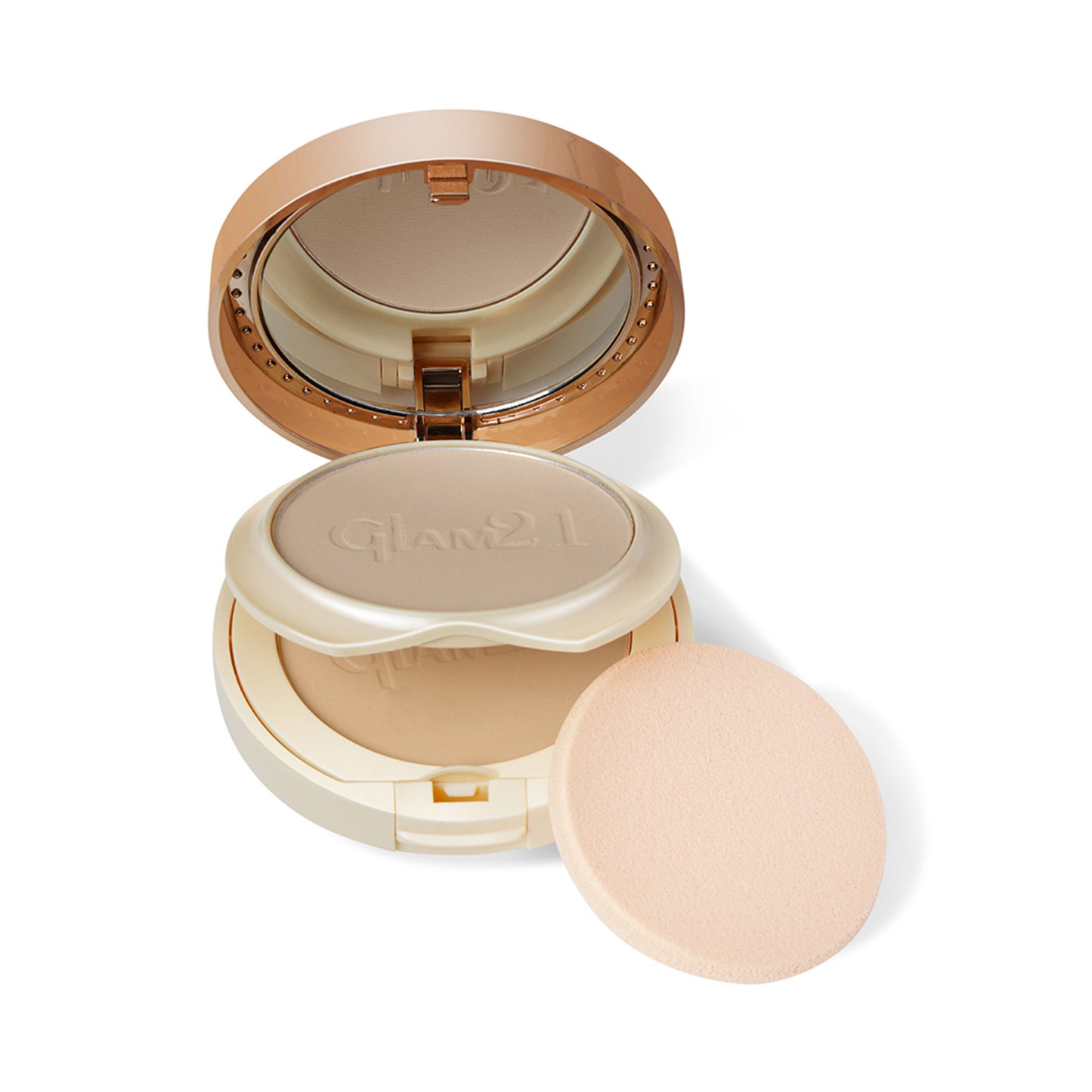 GLAM21 Clear & Bright 2-in-1 Silk Compact Powder - Marble-01