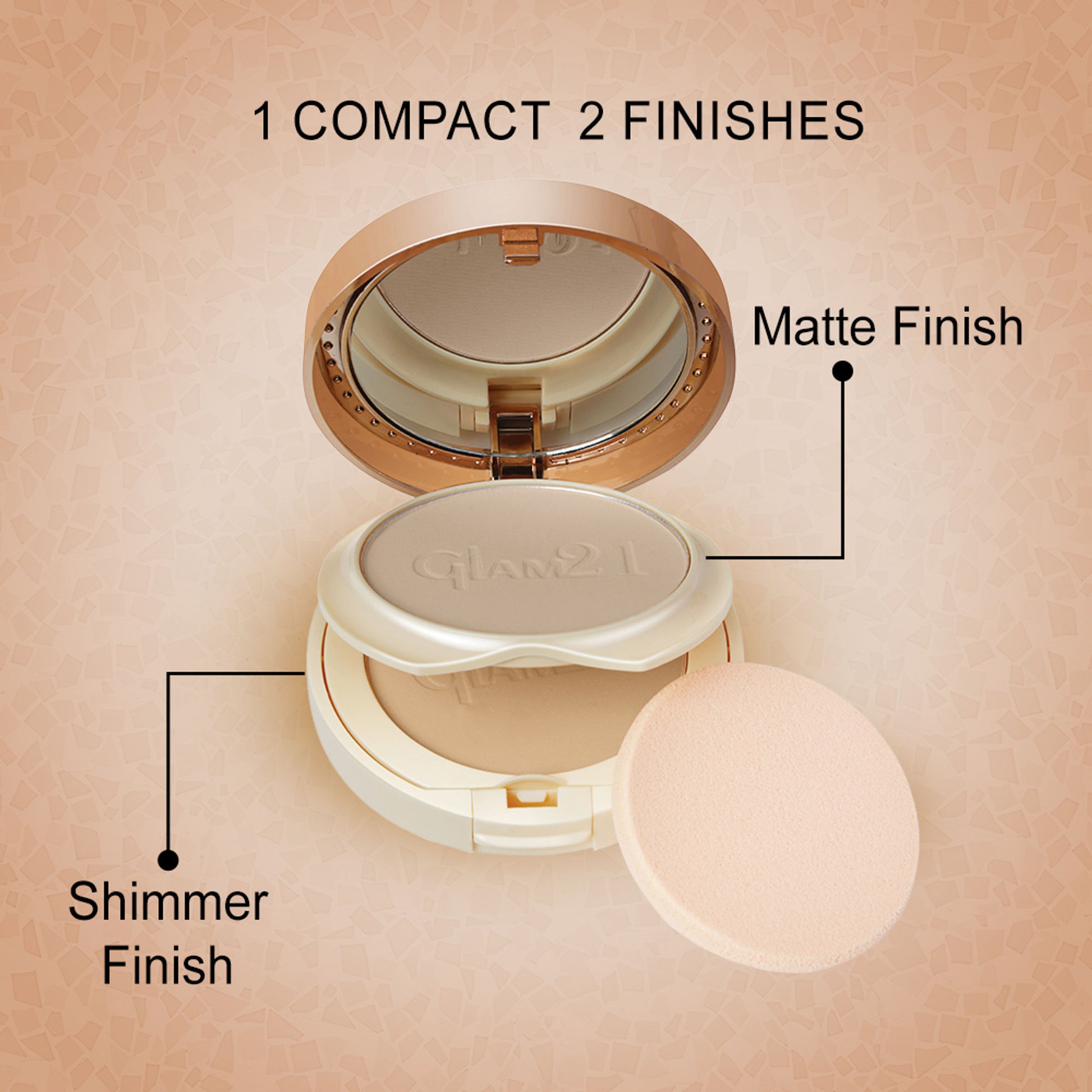 GLAM21 Clear & Bright 2-in-1 Silk Compact Powder - Marble-01