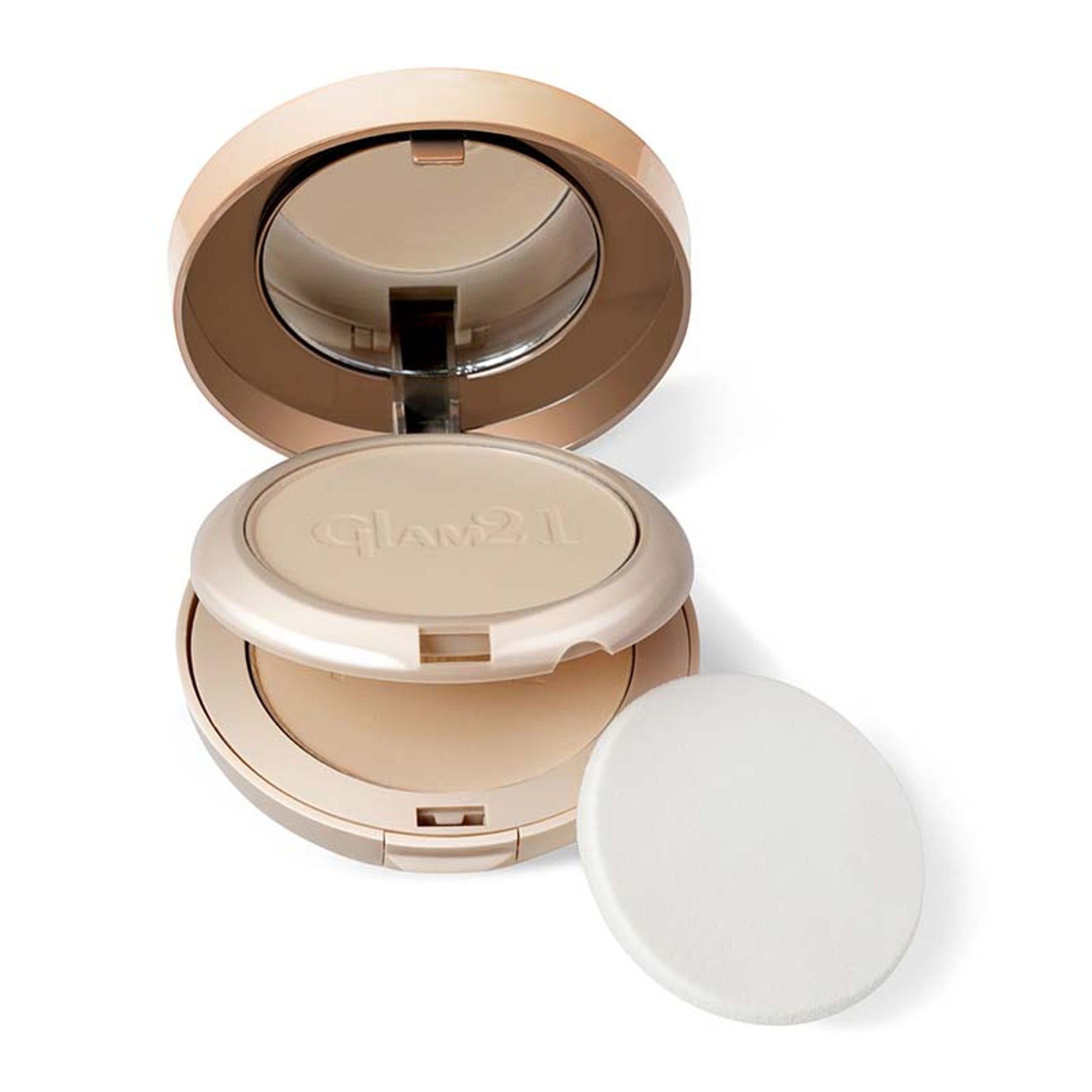 GLAM21 High Definition Compact Powder 2in1 - Almond Honey 01