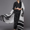 Indyancart VA Women'sFloral Printed Pure Cotton Kurta & Trousers With Dupatta