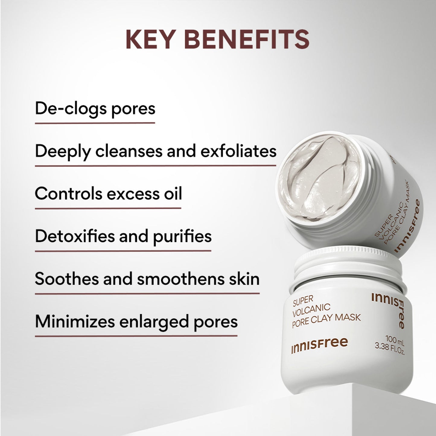 Innisfree Pore Clearing Clay Mask 2X With Volcanic Clusters