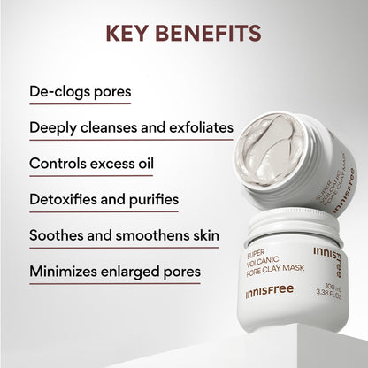 Innisfree Pore Clearing Clay Mask 2X With Volcanic Clusters