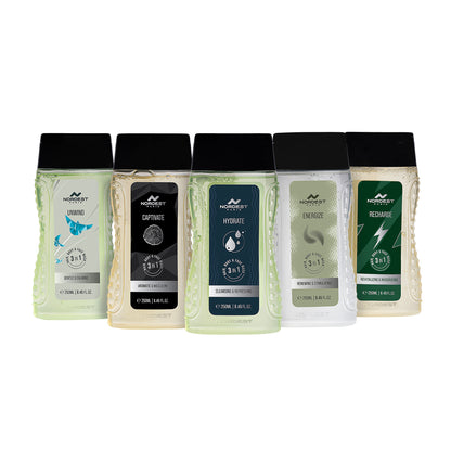 Nordest Paris Hydrate Cleansing & Refreshing 3 In 1 Hair, Body & Face Wash