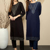 Indyancart IE Pack of 2 Polka Dot Printed Straight Kurta
