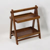 Vesta Homes Foldable Home and Kitchen Organizer Countertop Tiered Shelf Rack/Double Tray/Storage Shelves/Spice Shelf/Wooden Organizer for Office, Bedroom | 43 x 23 x 38 cms | Handcrafted in India