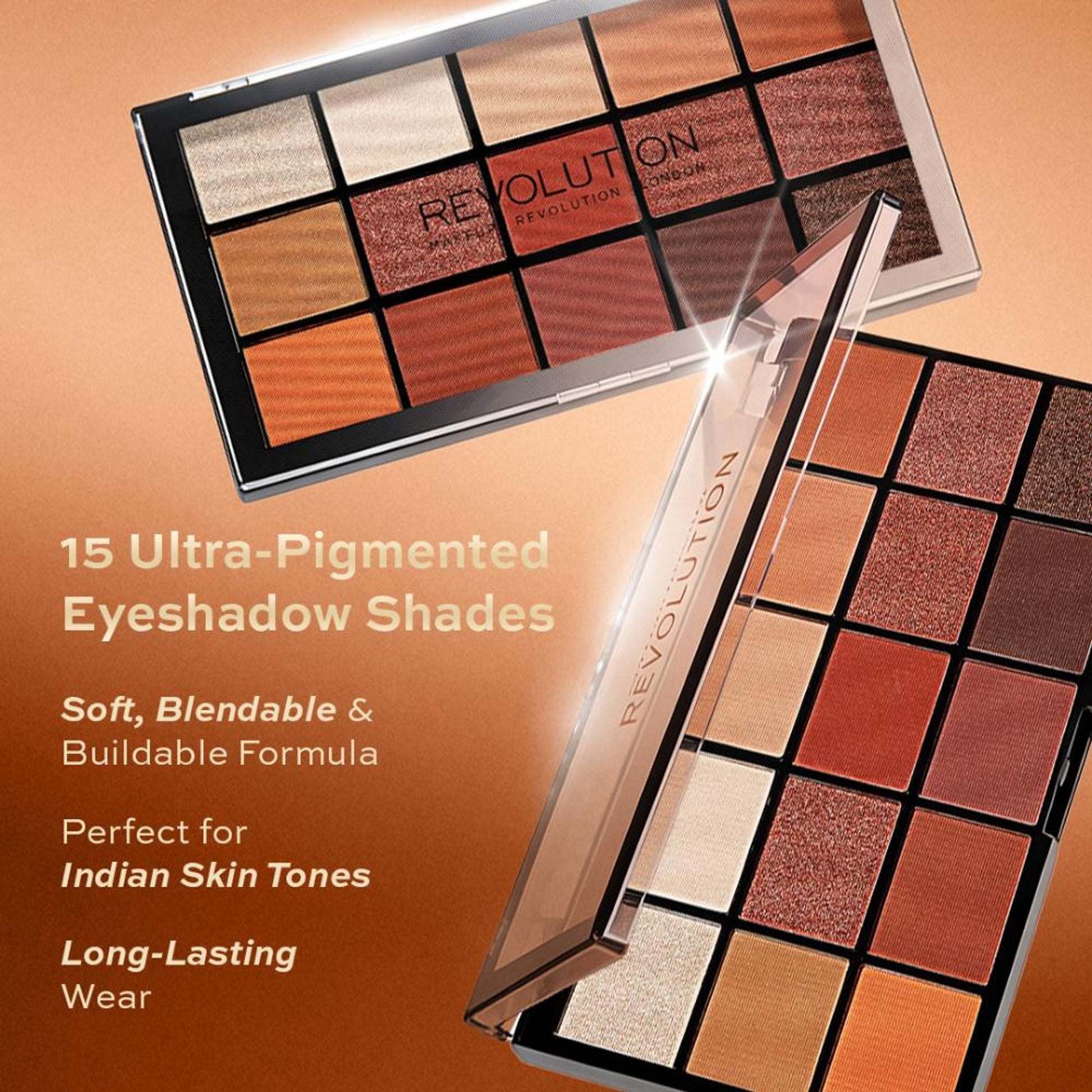 Makeup Revolution Reloaded Eyeshadow Palette-15 Smooth & Rich Shade-High Pay Off Formula - Iconic Fever