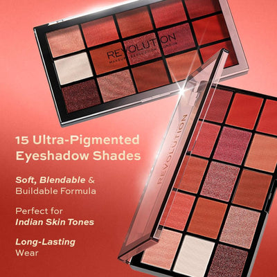 Makeup Revolution Reloaded Eyeshadow Palette-15 Smooth & Rich Shade-High Pay Off Formula - Newtrals 2