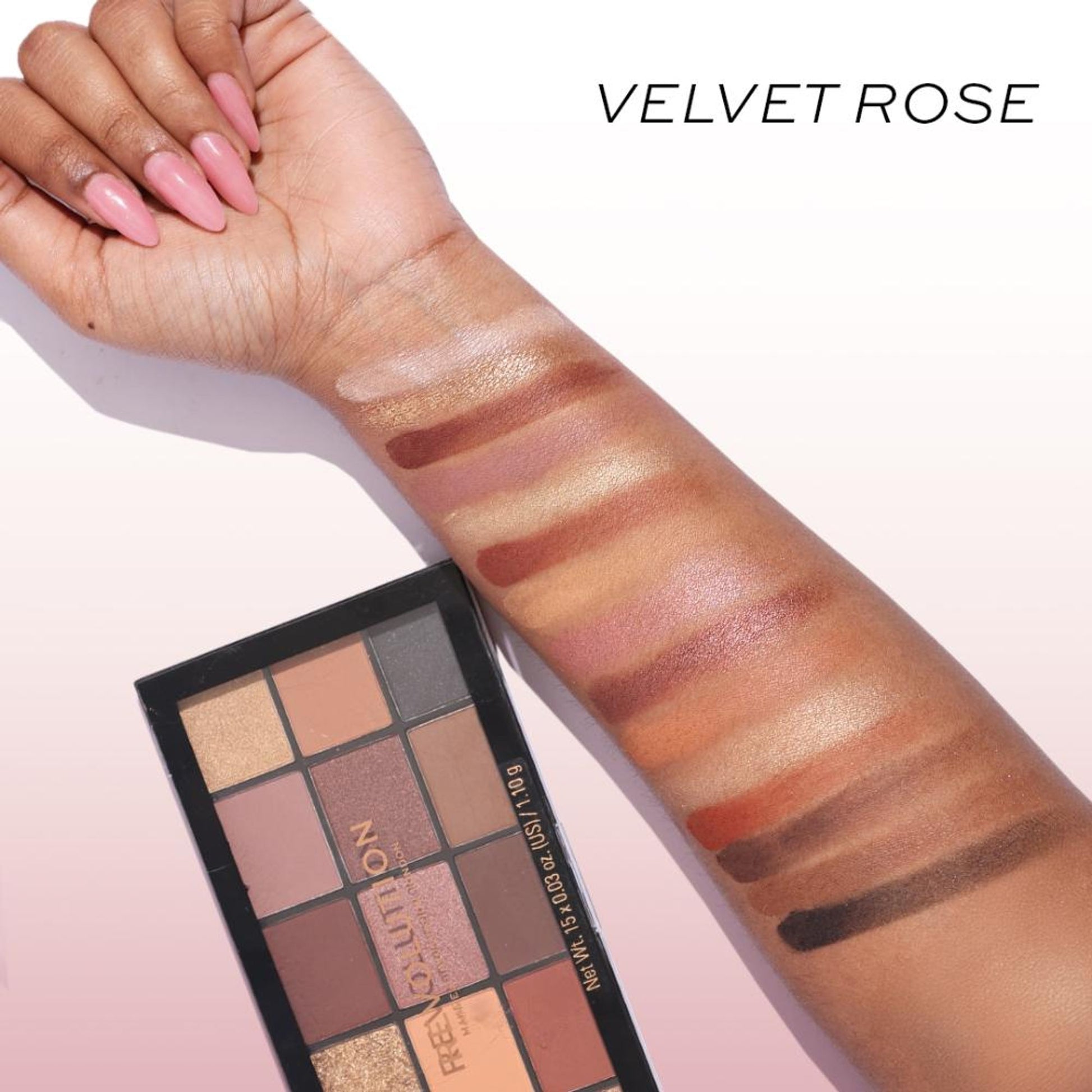 Makeup Revolution Reloaded Eyeshadow Palette-15 Smooth & Rich Shade-High Pay Off Formula - Velvet Rose